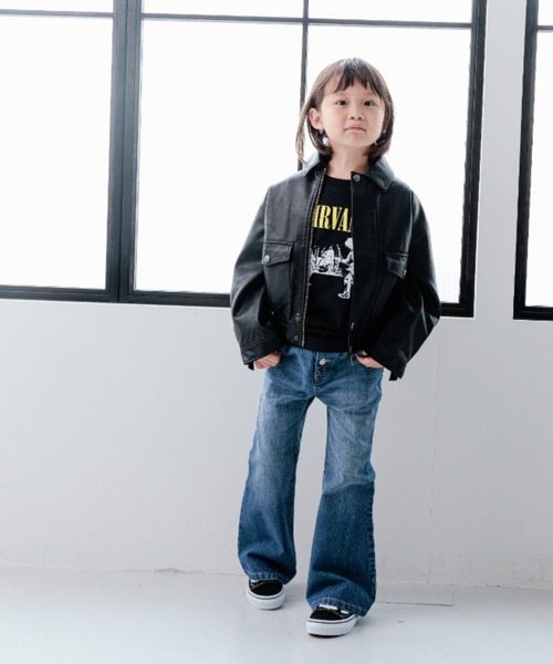 LOWRYS FARM（ローリーズファーム）の「ＮＩＲＶＡＮＡロンＴ　970464（Tシャツ/カットソー・キッズ・ホワイト/チャコールグレー/ダークグレー・110cm/130cm/150cm）」の20枚目の写真