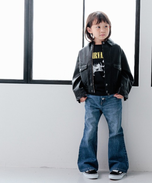 LOWRYS FARM（ローリーズファーム）の「ＮＩＲＶＡＮＡロンＴ　970464（Tシャツ/カットソー・キッズ・ホワイト/チャコールグレー/ダークグレー・110cm/130cm/150cm）」の21枚目の写真