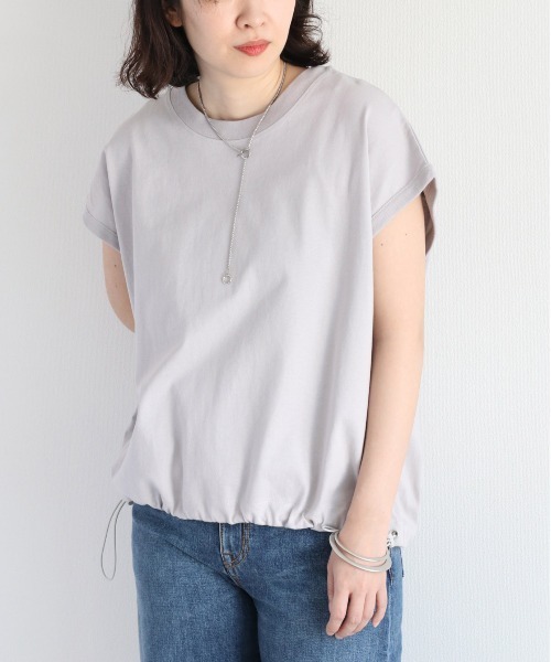 cepo(セポ)の「ドロストバルーンTee(Tシャツ/カットソー・レディース・ブラック/グレー/オフホワイト/オレンジ・M)」の4枚目の写真