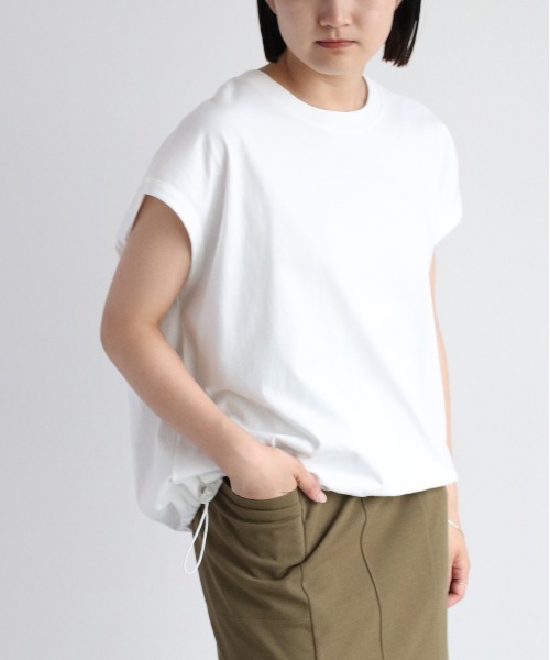 cepo(セポ)の「ドロストバルーンTee(Tシャツ/カットソー・レディース・ブラック/グレー/オフホワイト/オレンジ・M)」の3枚目の写真