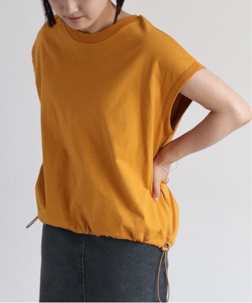 cepo(セポ)の「ドロストバルーンTee(Tシャツ/カットソー・レディース・ブラック/グレー/オフホワイト/オレンジ・M)」の2枚目の写真