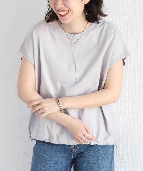 cepo(セポ)の「ドロストバルーンTee(Tシャツ/カットソー・レディース・ブラック/グレー/オフホワイト/オレンジ・M)」の16枚目の写真