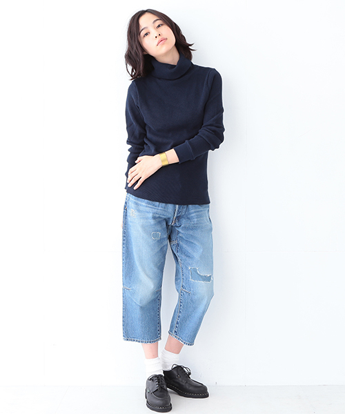 BEAMS BOY（ビームスボーイ）の「BEAMS BOY / ムジ サーマル タートル（Tシャツ/カットソー・レディース・グレー/ネイビー/ホワイト・ONE SIZE）」の13枚目の写真