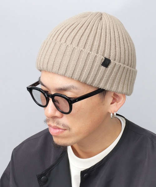 ReqHatter（レックハッター）の「リブニット 裏ボア ワッチ（ニットキャップ/ビーニー・メンズ・ブラック/ベージュ/グレー/カーキ・FREE）」の2枚目の写真