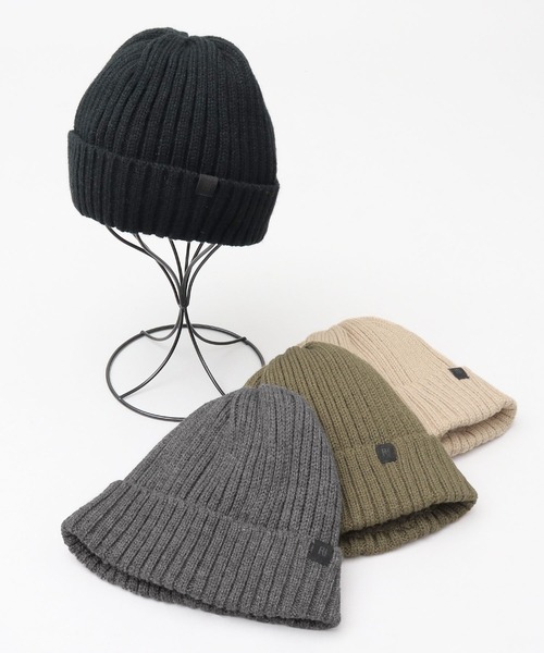 ReqHatter（レックハッター）の「リブニット 裏ボア ワッチ（ニットキャップ/ビーニー・メンズ・ブラック/ベージュ/グレー/カーキ・FREE）」の5枚目の写真