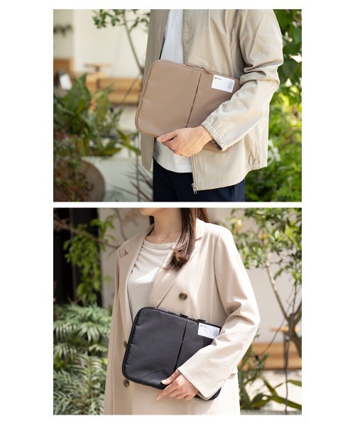 iFace（アイフェイス）の「iFace Coverletti タブレットポーチ(Mサイズ)（PC・タブレットケース・レディース・ブラック/ベージュ・M size）」の11枚目の写真