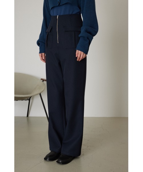 RIM.ARK（リムアーク）の「High waist zip PT（スラックス・レディース・ネイビー/ライトグレー・38/36）」の20枚目の写真