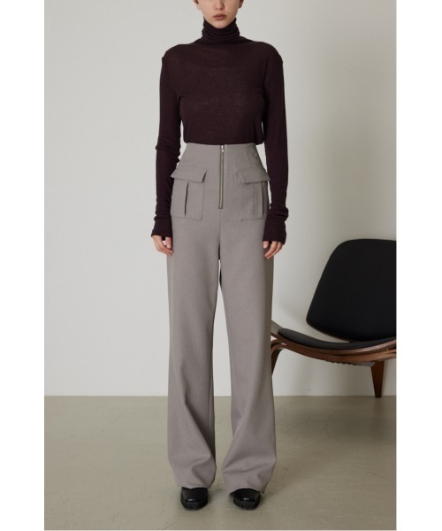 RIM.ARK（リムアーク）の「High waist zip PT（スラックス・レディース・ネイビー/ライトグレー・38/36）」の18枚目の写真
