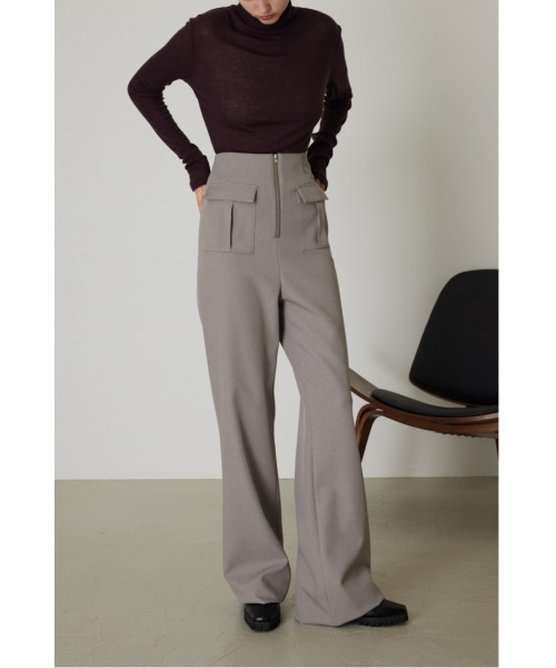 RIM.ARK（リムアーク）の「High waist zip PT（スラックス・レディース・ネイビー/ライトグレー・38/36）」の19枚目の写真