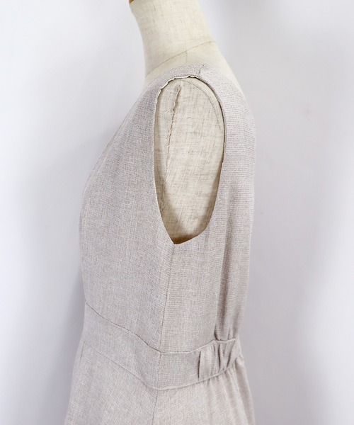 BLUEEAST(ブルーイースト)の「コットン&ツイードフレアジャンスカ(ジャンパースカート・レディース・ベージュ/ブラック/ブラックミックス/オフホワイト/ベージュ系/ネイビー系・MEDIUM)」の19枚目の写真