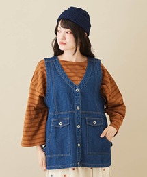 CUBE SUGAR | WEB限定10オンスデニムサイドベルトベスト(ベスト)