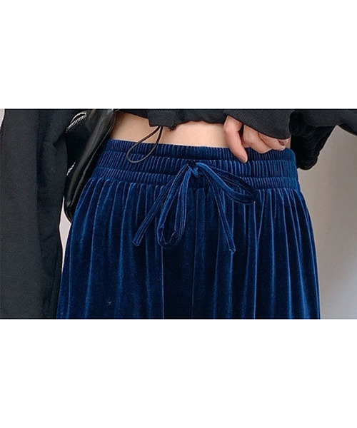 c.u.l（シーユーエル）の「ベロアパンツ culw553（その他パンツ・レディース・ブラック/ブルー・L/M/XL）」の8枚目の写真