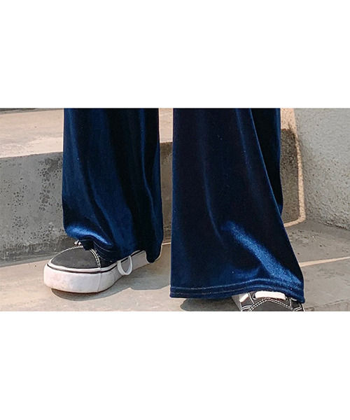 c.u.l（シーユーエル）の「ベロアパンツ culw553（その他パンツ・レディース・ブラック/ブルー・L/M/XL）」の9枚目の写真