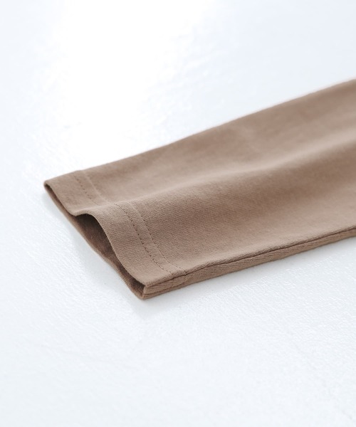 n'OrLABEL（ノアールレーベル）の「『シンプルVネックロンT』（Tシャツ/カットソー・レディース・グレイッシュベージュ/ブルーグリーン/ブラック/グレイッシュブルー/ホワイト/ラベンダー/モカ/ダークグレー・M/L/LL）」の13枚目の写真