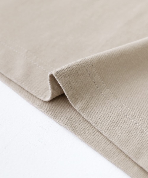 n'OrLABEL（ノアールレーベル）の「『シンプルVネックロンT』（Tシャツ/カットソー・レディース・グレイッシュベージュ/ブルーグリーン/ブラック/グレイッシュブルー/ホワイト/ラベンダー/モカ/ダークグレー・M/L/LL）」の14枚目の写真