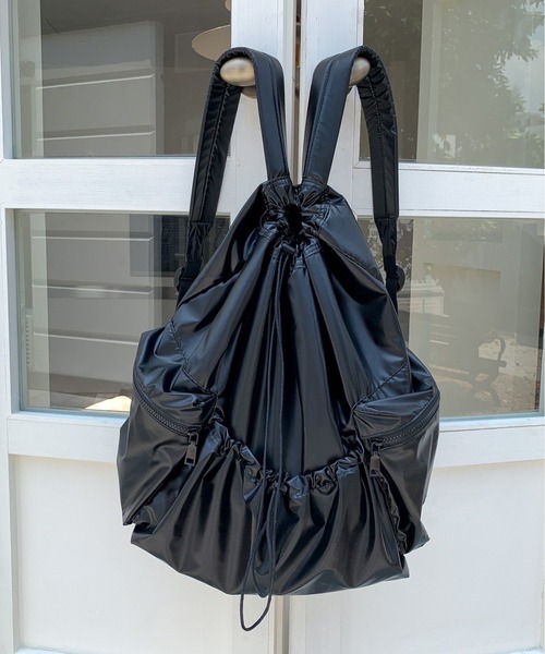 Chick（チック）の「ドローストリングナップザック（バックパック/リュック・レディース・シルバー/ブラック・FREE）」の8枚目の写真