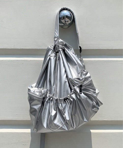 Chick（チック）の「ドローストリングナップザック（バックパック/リュック・レディース・シルバー/ブラック・FREE）」の9枚目の写真