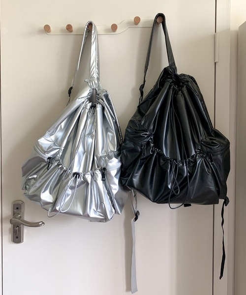 Chick（チック）の「ドローストリングナップザック（バックパック/リュック・レディース・シルバー/ブラック・FREE）」の10枚目の写真