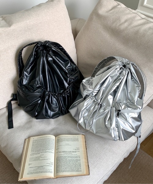 Chick（チック）の「ドローストリングナップザック（バックパック/リュック・レディース・シルバー/ブラック・FREE）」の11枚目の写真