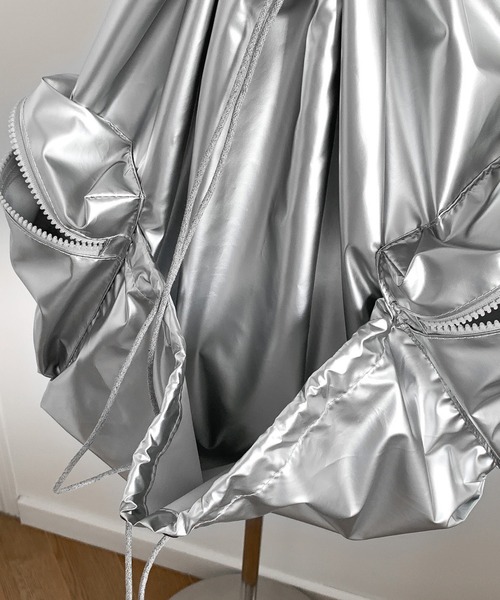 Chick（チック）の「ドローストリングナップザック（バックパック/リュック・レディース・シルバー/ブラック・FREE）」の4枚目の写真