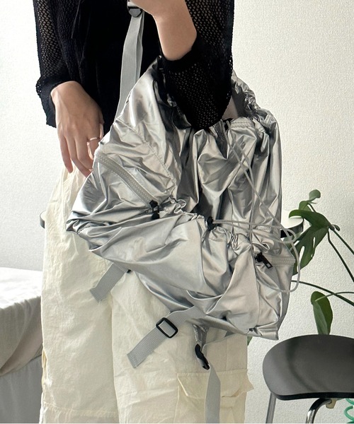 Chick（チック）の「ドローストリングナップザック（バックパック/リュック・レディース・シルバー/ブラック・FREE）」の21枚目の写真