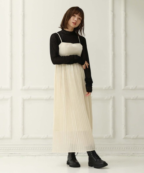 archives(アルシーヴ)の「H/N千鳥フロッキーチュールTOPS(Tシャツ/カットソー・レディース・オフホワイト/ブラック/ホワイト・MEDIUM)」の18枚目の写真