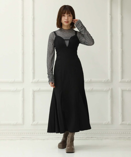 archives(アルシーヴ)の「H/N千鳥フロッキーチュールTOPS(Tシャツ/カットソー・レディース・オフホワイト/ブラック/ホワイト・MEDIUM)」の11枚目の写真