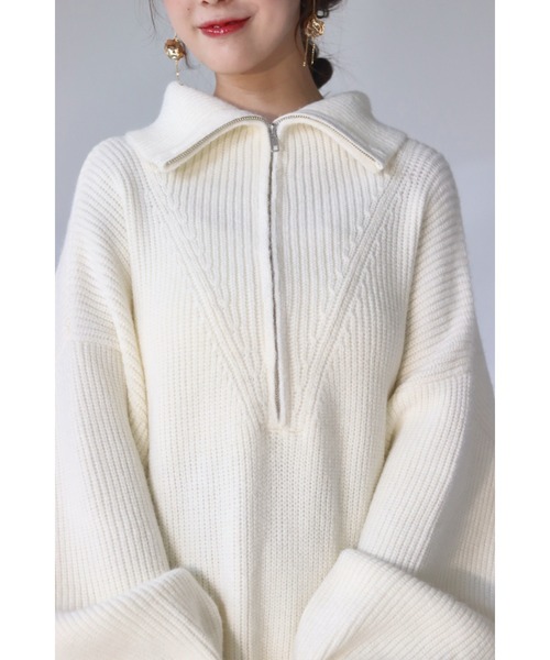 mellowneon（メロウネオン）の「2wayジッパーボリュームニット（ニット/セーター・レディース・ブルー/ピンク/アイボリー・FREE）」の17枚目の写真