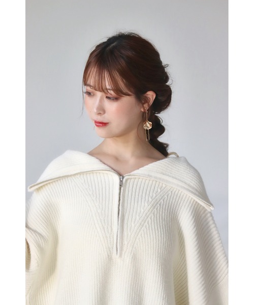 mellowneon（メロウネオン）の「2wayジッパーボリュームニット（ニット/セーター・レディース・ブルー/ピンク/アイボリー・FREE）」の19枚目の写真