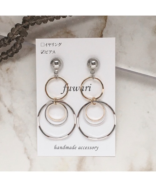 tone(トーン)の「【fuwari】メタルフープ チタンピアス(MA)(ピアス(両耳用)・レディース・シルバー/その他/ゴールド・FREE)」の3枚目の写真