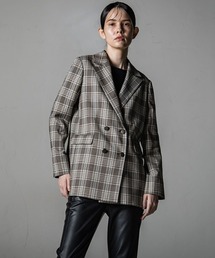 la.f…（ラエフ）の「クラシカルチェックテーラードジャケット≪手洗い可能≫（テーラードジャケット）」