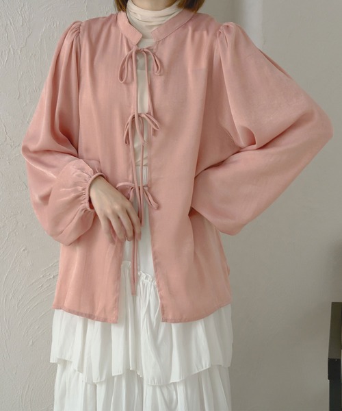 Ambre Neige(アンブルネージュ)の「【前後2WAY】ヴィンテージサテンブラウス/WEB/EC限定商品(シャツ/ブラウス・レディース・ピンク/ライトブラウン/アイボリー・FREE)」の19枚目の写真