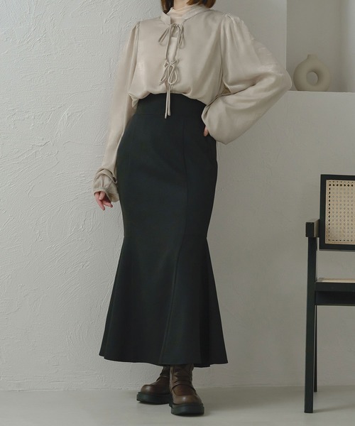 Ambre Neige(アンブルネージュ)の「【前後2WAY】ヴィンテージサテンブラウス/WEB/EC限定商品(シャツ/ブラウス・レディース・ピンク/ライトブラウン/アイボリー・FREE)」の10枚目の写真