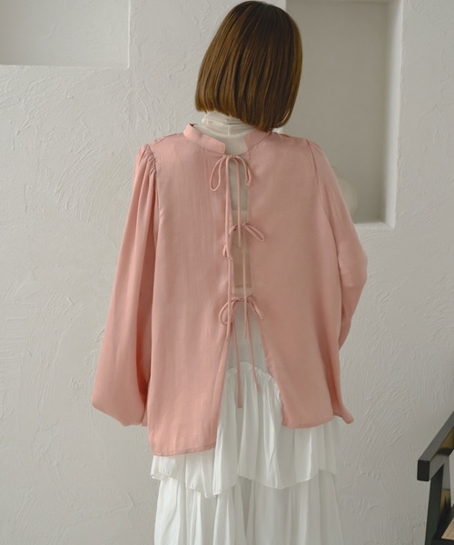 Ambre Neige(アンブルネージュ)の「【前後2WAY】ヴィンテージサテンブラウス/WEB/EC限定商品(シャツ/ブラウス・レディース・ピンク/ライトブラウン/アイボリー・FREE)」の22枚目の写真