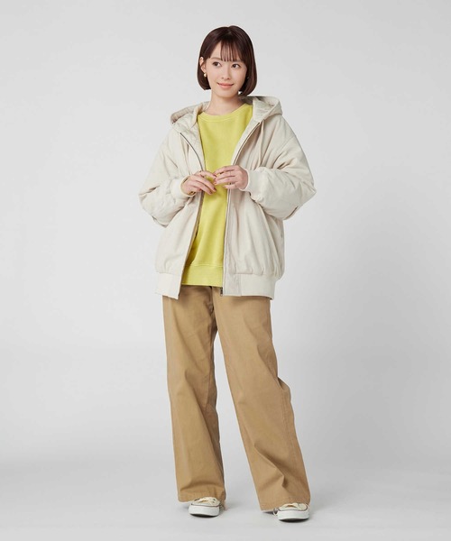 BACK NUMBER（バックナンバー）の「【BACK NUMBER】コーデュロイフードアウター（その他アウター・レディース・ベージュ/オフホワイト・M/L）」の5枚目の写真