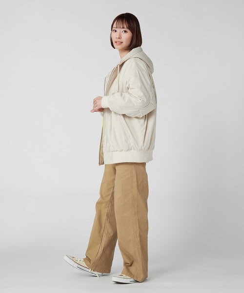 BACK NUMBER（バックナンバー）の「【BACK NUMBER】コーデュロイフードアウター（その他アウター・レディース・ベージュ/オフホワイト・M/L）」の7枚目の写真