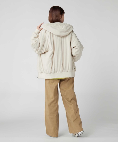 BACK NUMBER（バックナンバー）の「【BACK NUMBER】コーデュロイフードアウター（その他アウター・レディース・ベージュ/オフホワイト・M/L）」の8枚目の写真