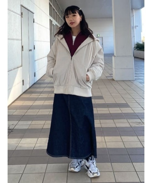 BACK NUMBER（バックナンバー）の「【BACK NUMBER】コーデュロイフードアウター（その他アウター・レディース・ベージュ/オフホワイト・M/L）」の20枚目の写真