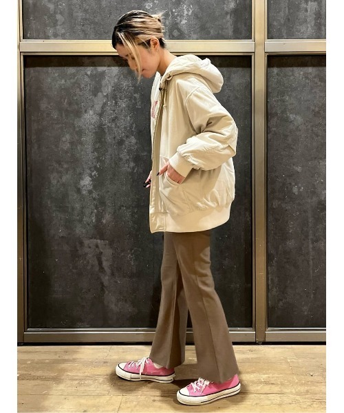 BACK NUMBER（バックナンバー）の「【BACK NUMBER】コーデュロイフードアウター（その他アウター・レディース・ベージュ/オフホワイト・M/L）」の18枚目の写真