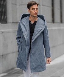 SOMEDIFF（サムディフ）の「ボリュームネックコート メンズ ロング丈 コート フード付き コート 春服（ダウンジャケット/コート）」