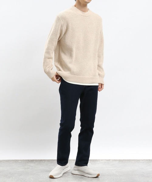 GLOBAL WORK Smile Seed Store（グローバルワーク スマイルシードストア）の「モールニットレイヤード/973826（ニット/セーター・メンズ・ネイビー/ブルー系その他4/アイボリー・LARGE/X-LARGE/SMALL/MEDIUM）」の19枚目の写真