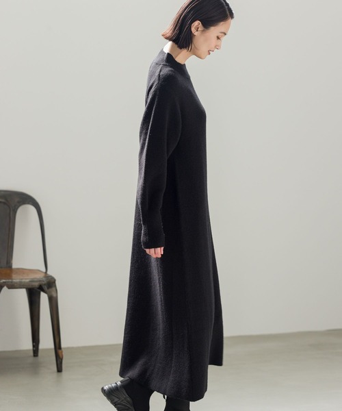 LAKOLE（ラコレ）の「Aラインニットワンピース / 988019（ワンピース・レディース・ブラック/ヘザーグレー/サンドグレー・SMALL/MEDIUM）」の7枚目の写真