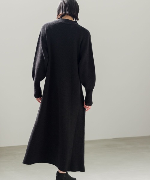 LAKOLE（ラコレ）の「Aラインニットワンピース / 988019（ワンピース・レディース・ブラック/ヘザーグレー/サンドグレー・SMALL/MEDIUM）」の13枚目の写真