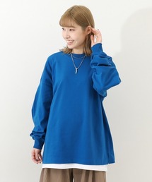 devirock（デビロック）の「綿100% お洗濯してもよれにくい ビッグシルエット 袖リブ 大人 長袖Tシャツ（Tシャツ/カットソー）」