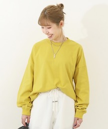 devirock（デビロック）の「綿100% お洗濯してもよれにくい ビッグシルエット 袖リブ 大人 長袖Tシャツ（Tシャツ/カットソー）」