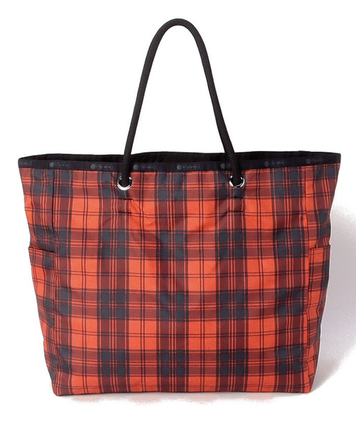 LARGE 2 WAY TOTE レッドタータン/ブラック LeSportsac（レスポートサック）の「LARGE 2 WAY TOTE レッド