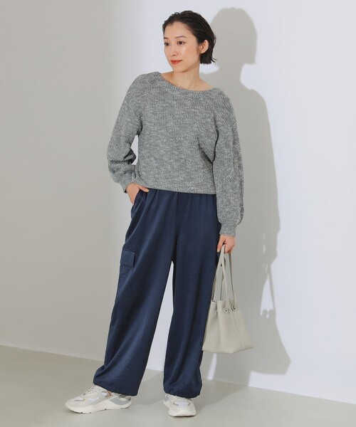 B:MING by BEAMS(ビーミングバイビームス)の「サテン カーゴ パンツ(カーゴパンツ・レディース・オリーブ/ホワイト系その他5/ネイビー・MEDIUM/SMALL)」の18枚目の写真