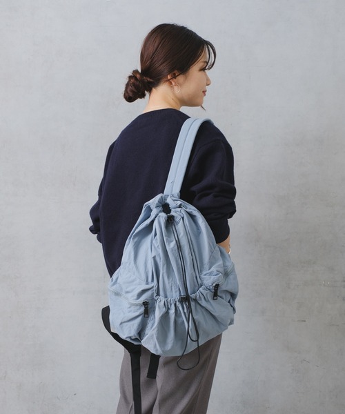 Actually（アクチュアリー）の「くしゅくしゅリュック（バックパック/リュック・レディース・ブラック/ベージュ/ブルー・フリー）」の9枚目の写真