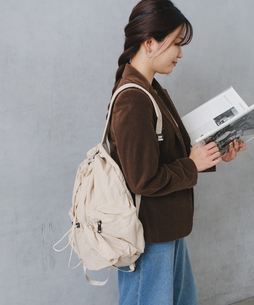 Actually（アクチュアリー）の「くしゅくしゅリュック（バックパック/リュック・レディース・ブラック/ベージュ/ブルー・フリー）」の14枚目の写真