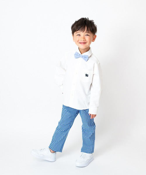 Moujonjon(ムージョンジョン)の「のびのびツイルチェック柄長パンツ(その他パンツ・キッズ・ブルー・90/120/140/130/110/100)」の19枚目の写真